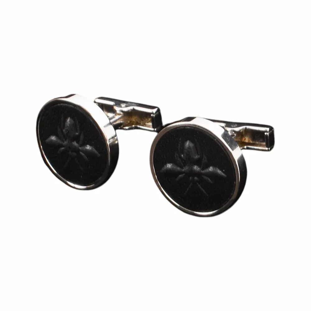 Dior Fleur-de-lis Enamel Cufflinks