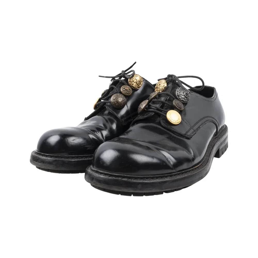 Dolce & Gabbana Suede Crystal Embellished Oxfords