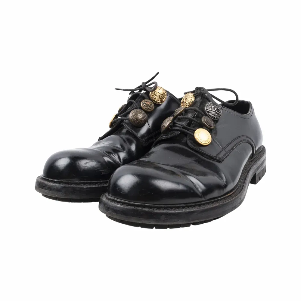 Dolce & Gabbana Suede Crystal Embellished Oxfords