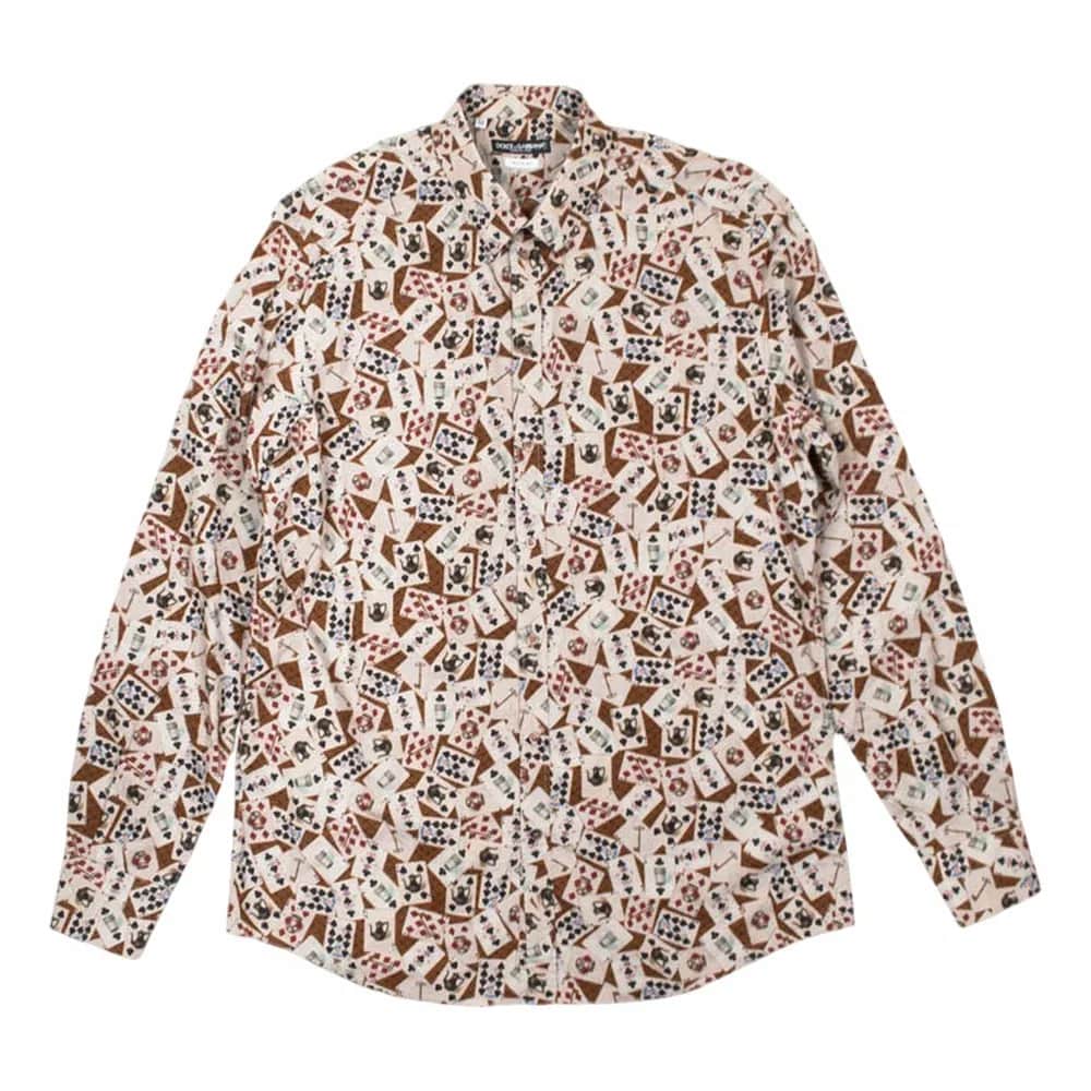 Dolce & Gabbana Playing Cards Logo Print Shirt