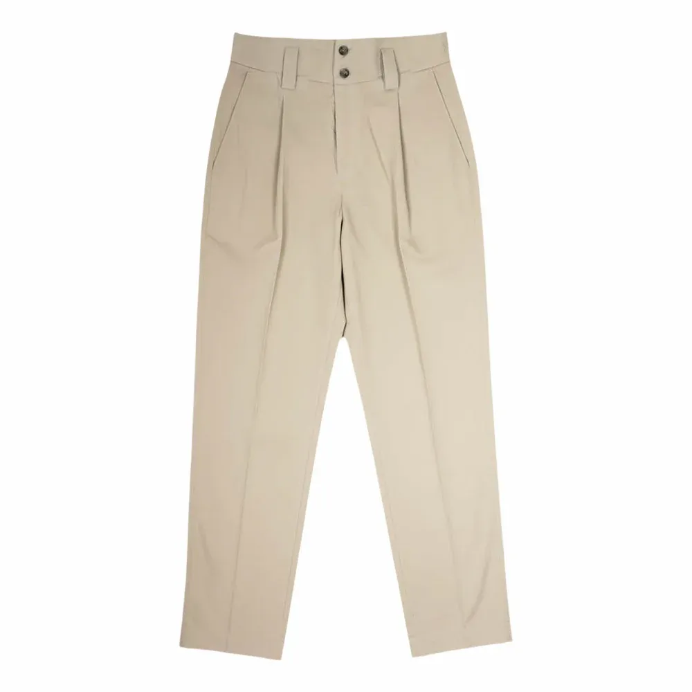 Bottega Veneta Two-Tuck Wide-Leg Cotton Twill Chinos