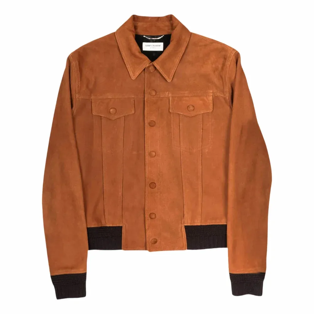 Saint Laurent Cognac Suede Jean Jacket