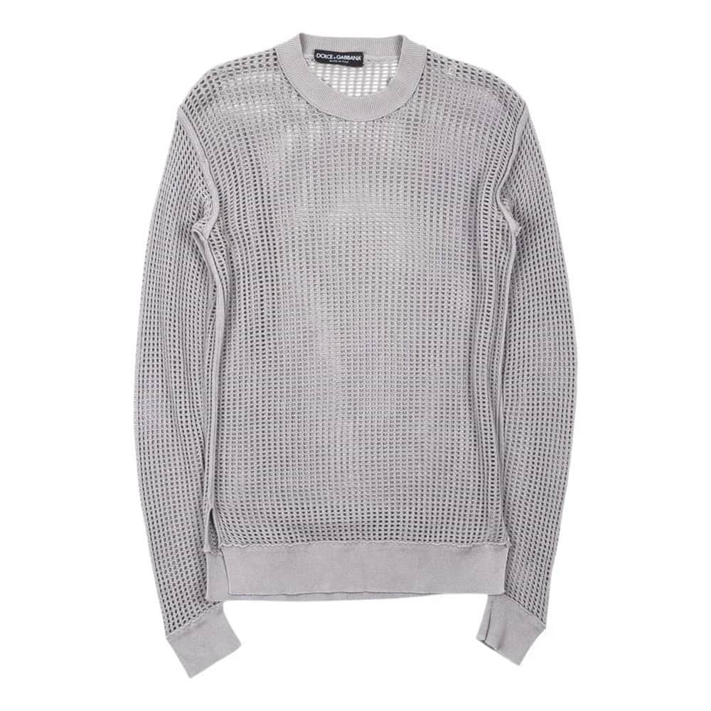 Dolce & Gabbana Netted Net Structure Crewneck Sweater