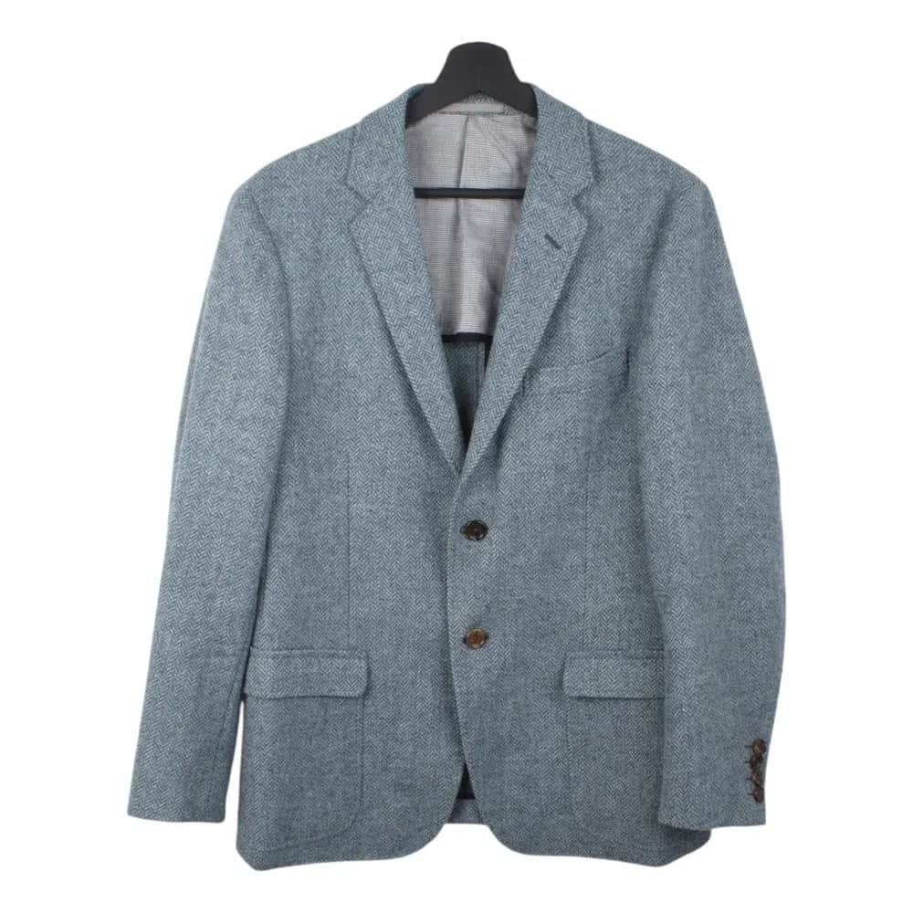 Gucci Vintage Herringbone Wool Blazer