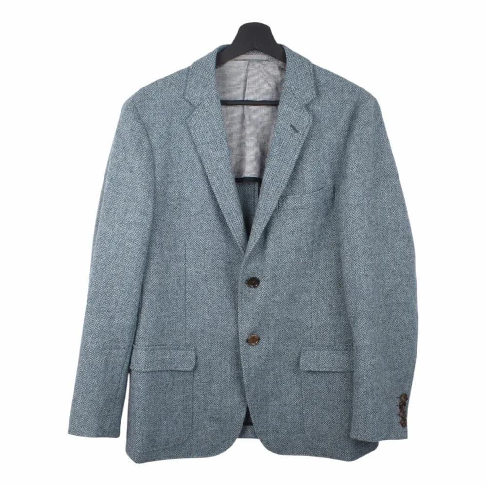 Gucci Vintage Herringbone Wool Blazer
