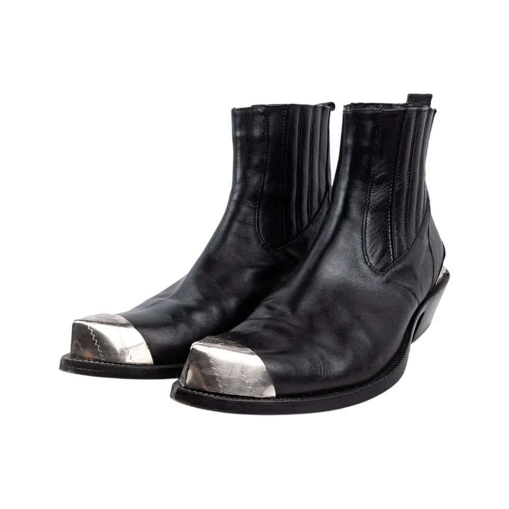 Dolce & Gabbana Metal Pointy Toe Western Boots