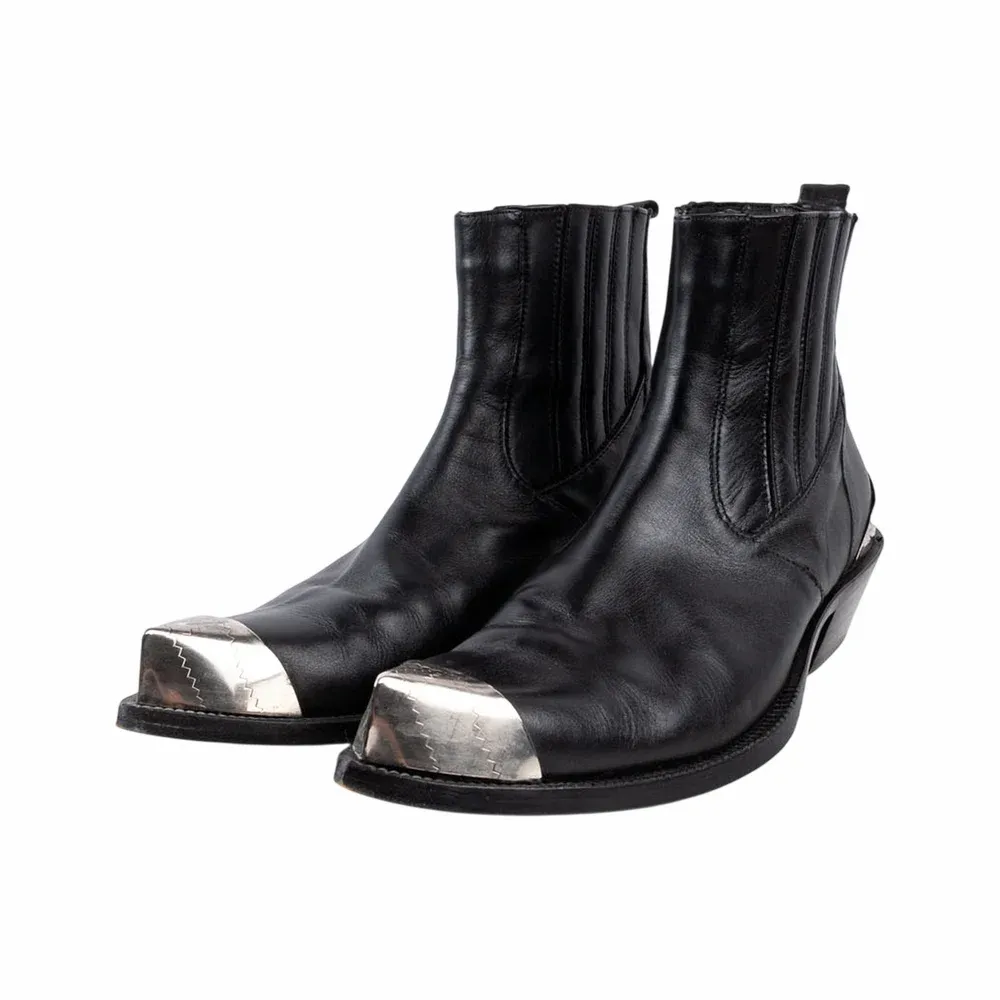 Dolce & Gabbana Metal Pointy Toe Western Boots