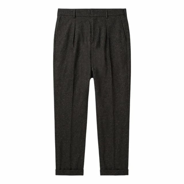 Bottega Veneta Sartorial Herringbone Wool Flannel Trousers