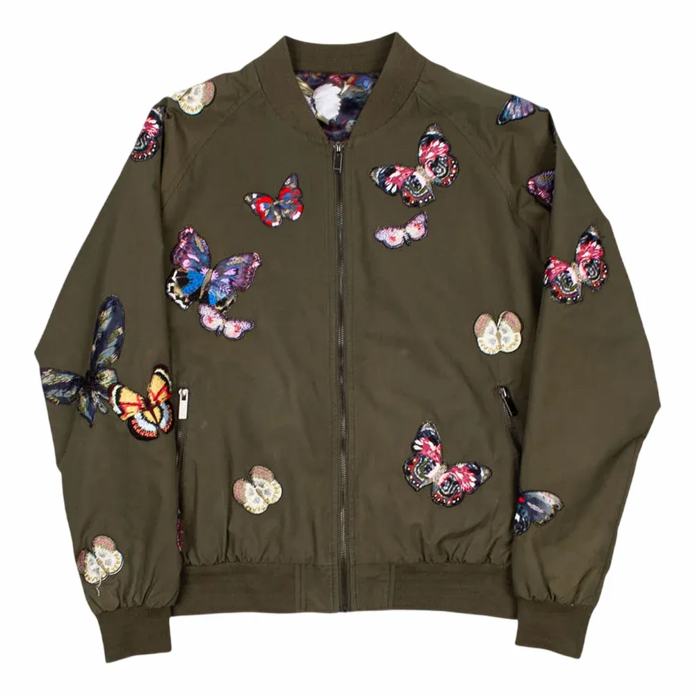 Valentino Stitched Butterfly Bomber Jacket