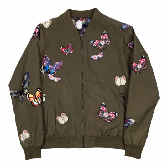 Valentino Stitched Butterfly Bomber Jacket