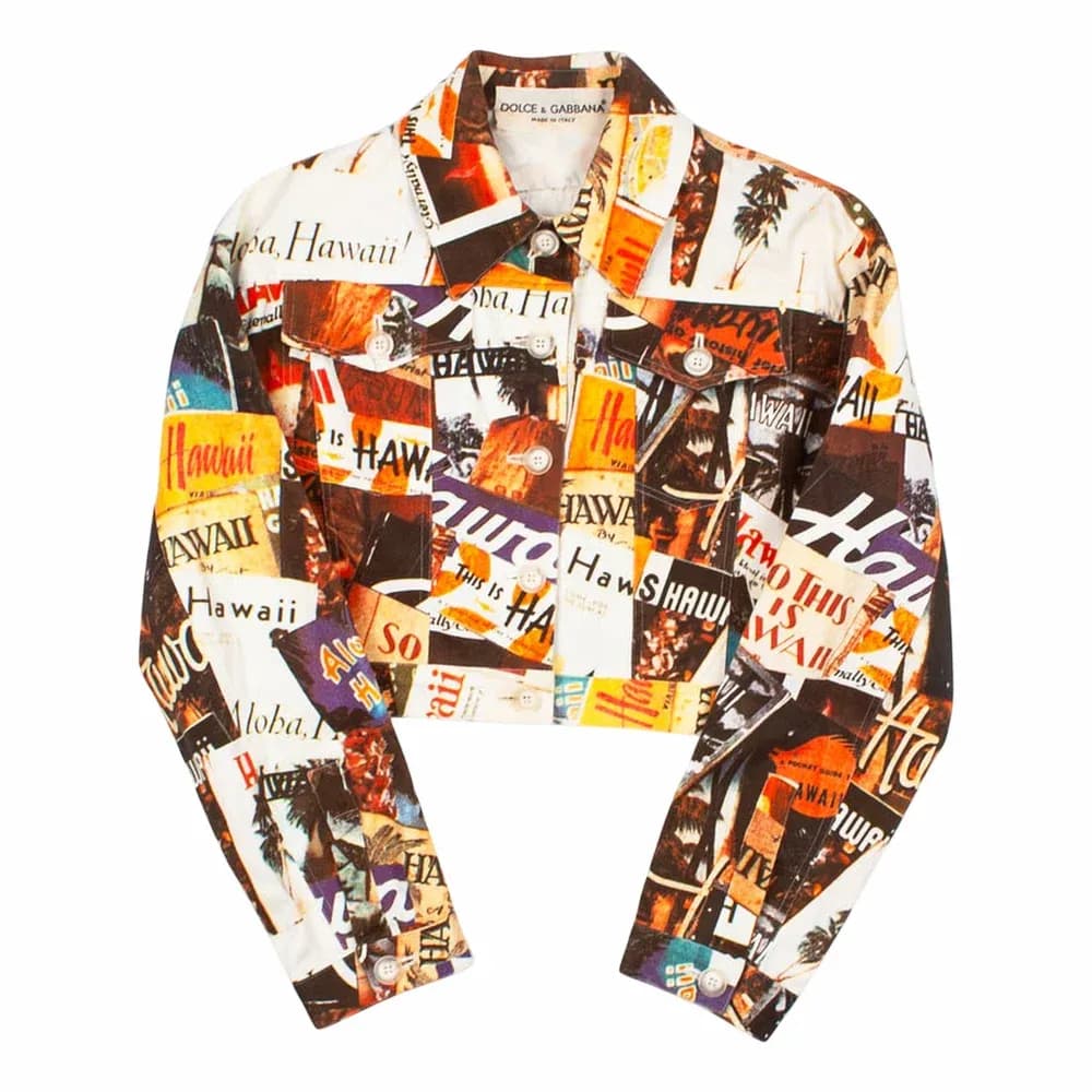 Dolce & Gabbana Printed Newspaper Denim Jacket