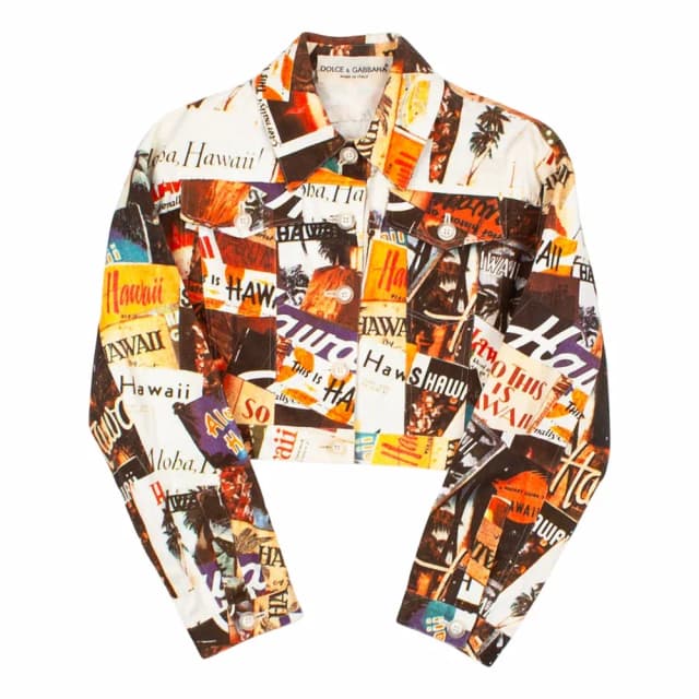 Dolce & Gabbana Printed Newspaper Denim Jacket