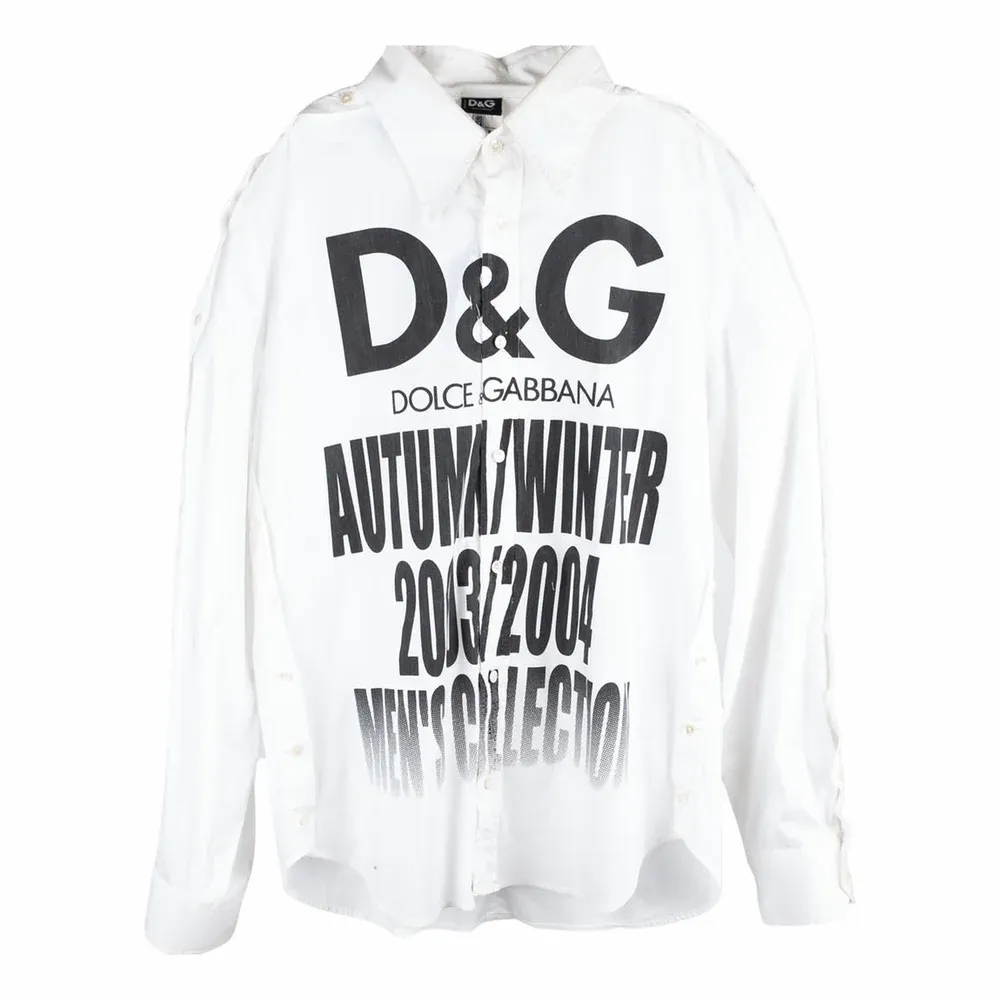 Dolce & Gabbana Graffiti Logo Button-Down Shirt