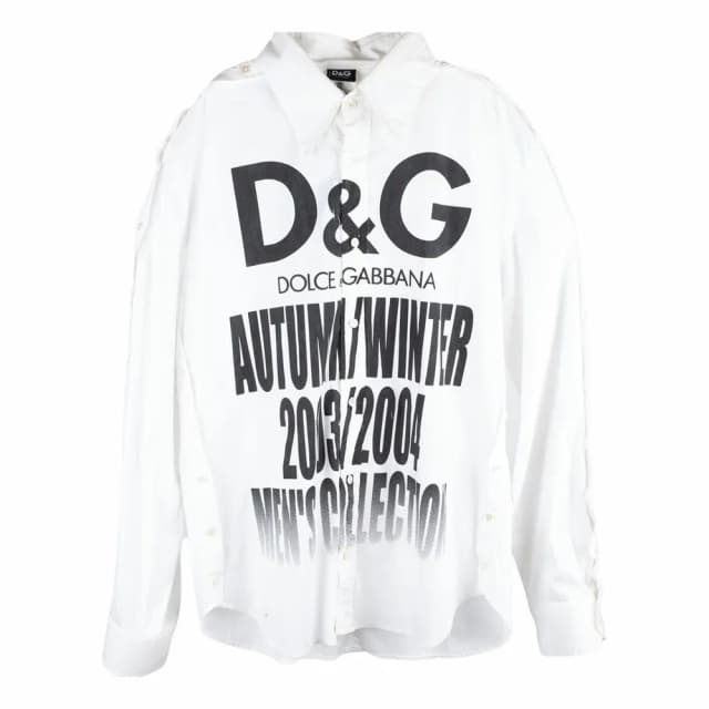 Dolce & Gabbana Graffiti Logo Button-Down Shirt