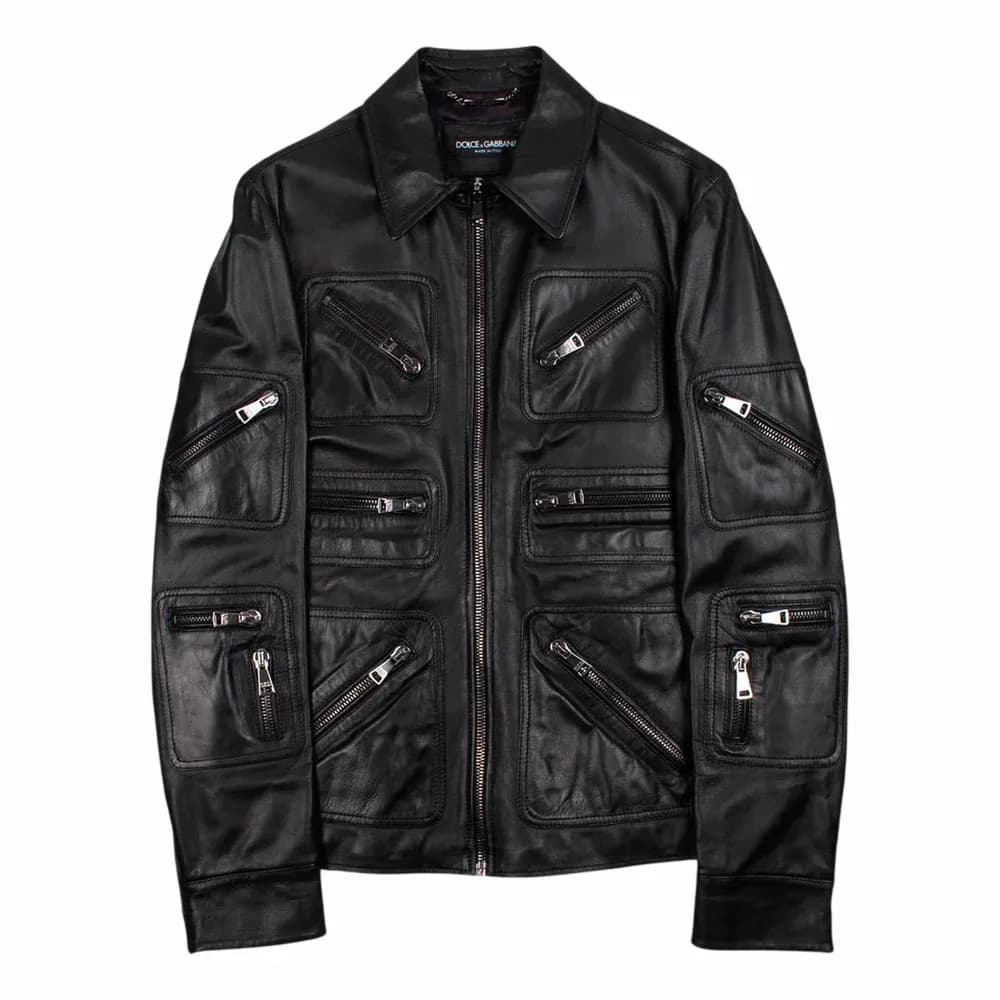 Dolce & Gabbana Multi-Zip Leather Jacket