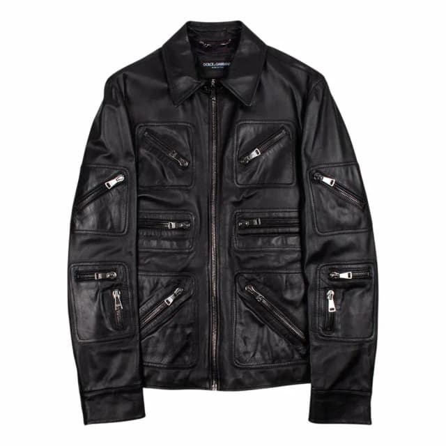Dolce & Gabbana Multi-Zip Leather Jacket