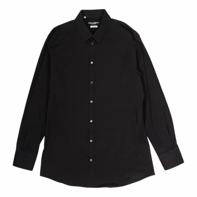 Dolce & Gabbana Black Stretch Cotton Shirt
