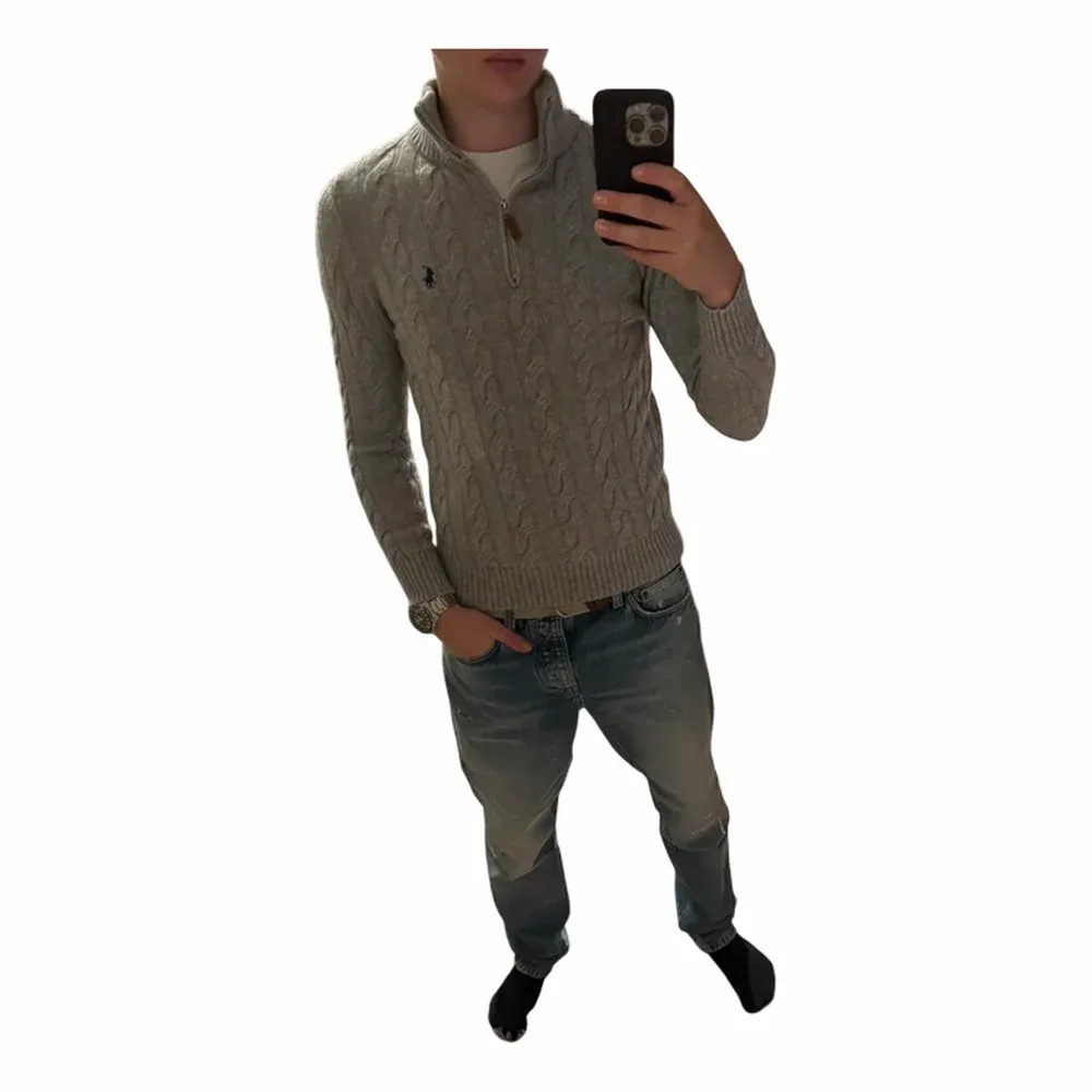 Ralph Lauren Cable-Knit Half-Zip Sweater