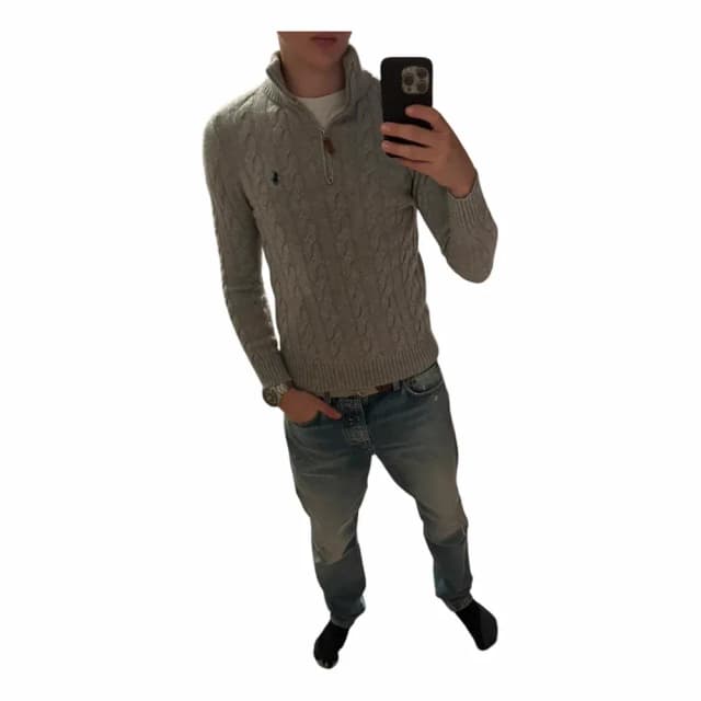 Ralph Lauren Cable-Knit Half-Zip Sweater