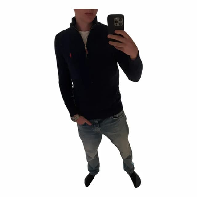 Ralph Lauren Cotton Quarter-Zip Sweater