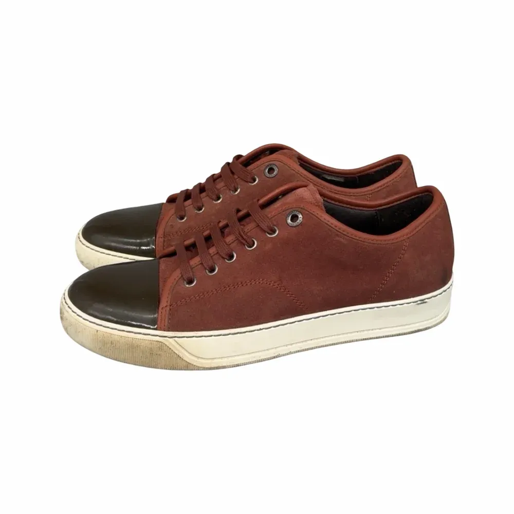 LANVIN DBB1 Patent Cap Toe Sneaker
