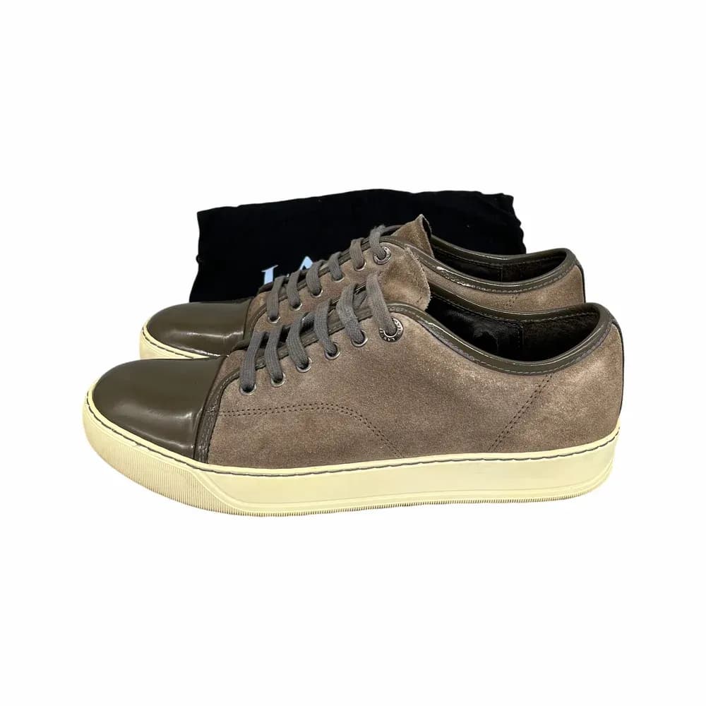 LANVIN DBB1 Patent Cap Toe Sneaker