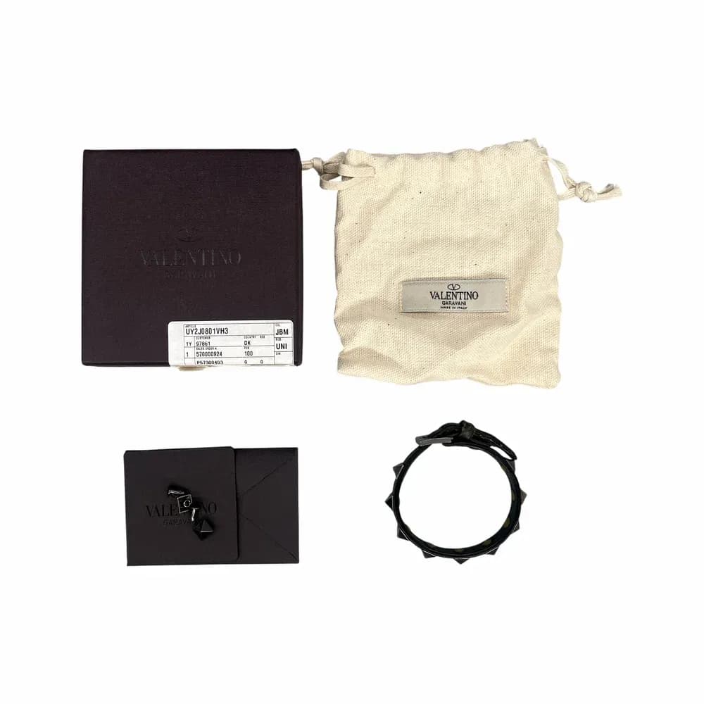 VALENTINO VLogo Crystal Leather Belt
