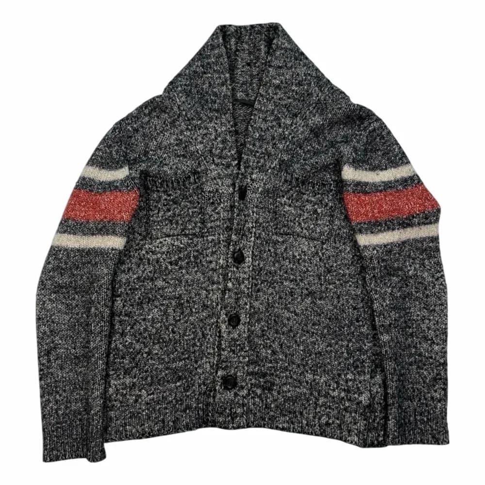 Dondup Striped Shawl Collar Cardigan (MC24111)