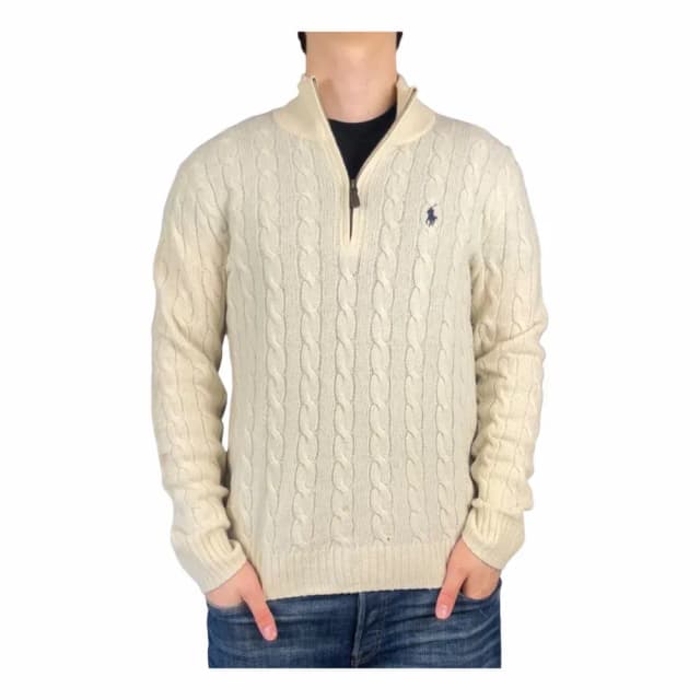 Ralph Lauren Cable-Knit Quarter-Zip Sweater