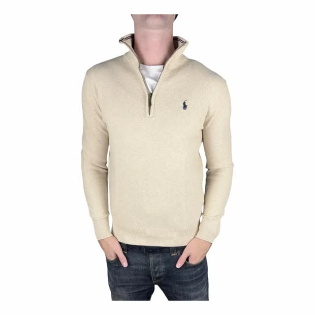 Ralph Lauren Cotton Quarter-Zip Sweater