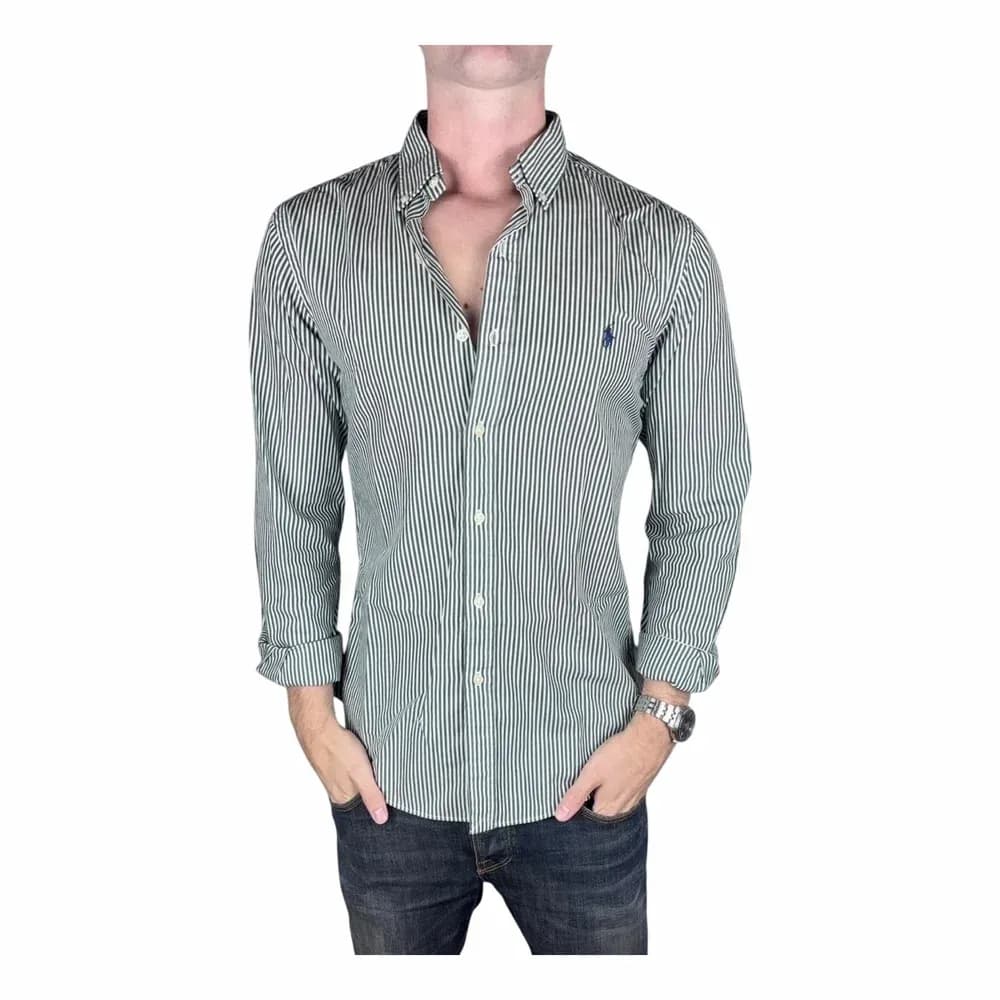Ralph Lauren Slim Fit Striped Stretch Poplin Shirt