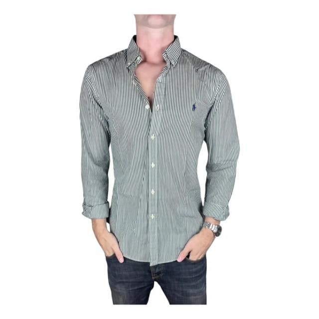 Ralph Lauren Slim Fit Striped Stretch Poplin Shirt