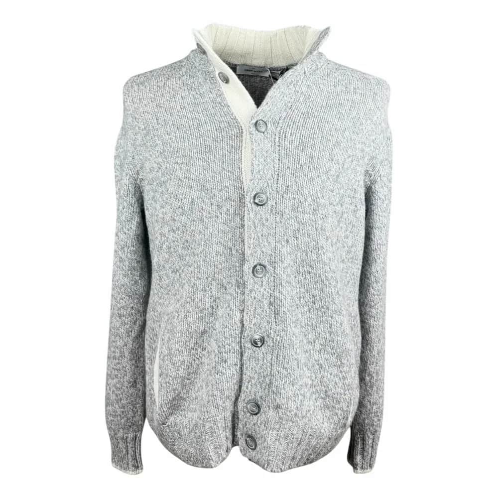 Gran Sasso Wool-Blend Mockneck Shawl Cardigan