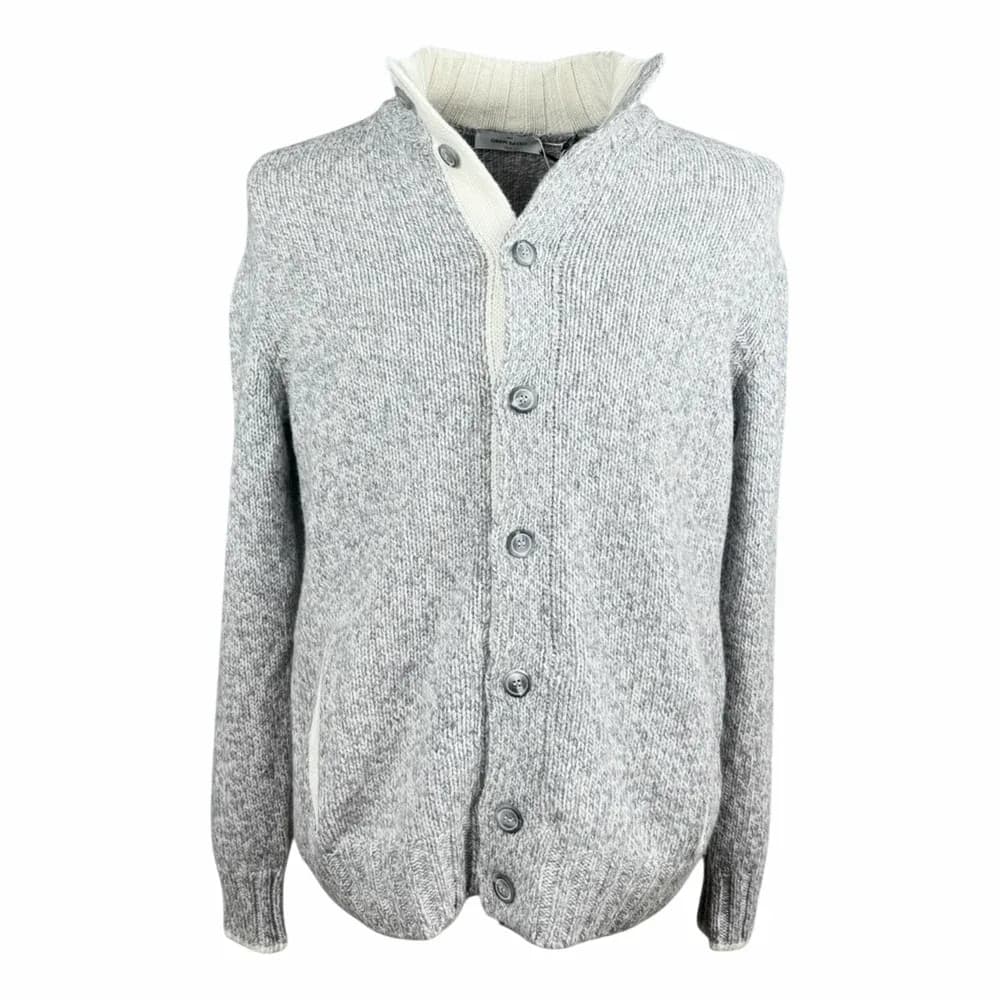 Gran Sasso Wool-Blend Mockneck Shawl Cardigan