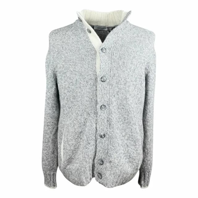 Gran Sasso Wool-Blend Mockneck Shawl Cardigan