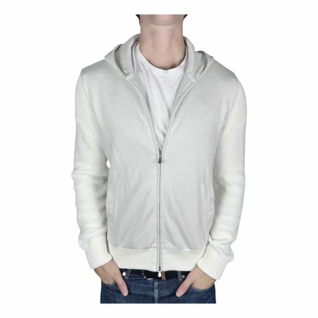 Gran Sasso Cotton Knitted Full Zip Hoodie