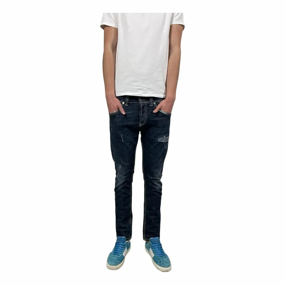 DONDUP Distressed Paint Splatter Jeans