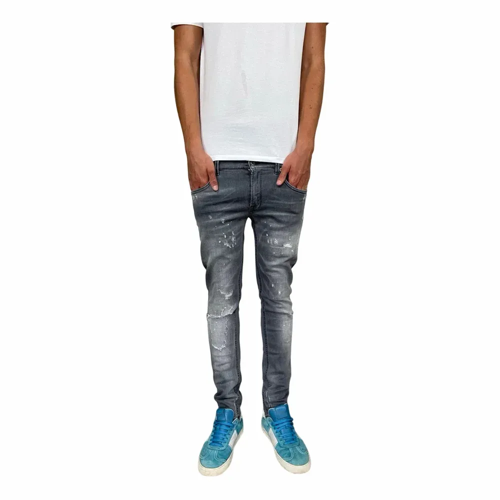 Dondup Slim Fit Washed Grey Jeans