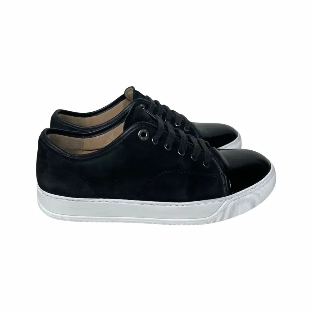 LANVIN Cap-Toe Leather Sneakers