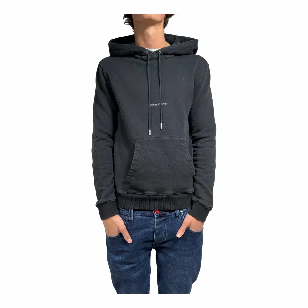 Saint Laurent Graphic Print Logo Hoodie