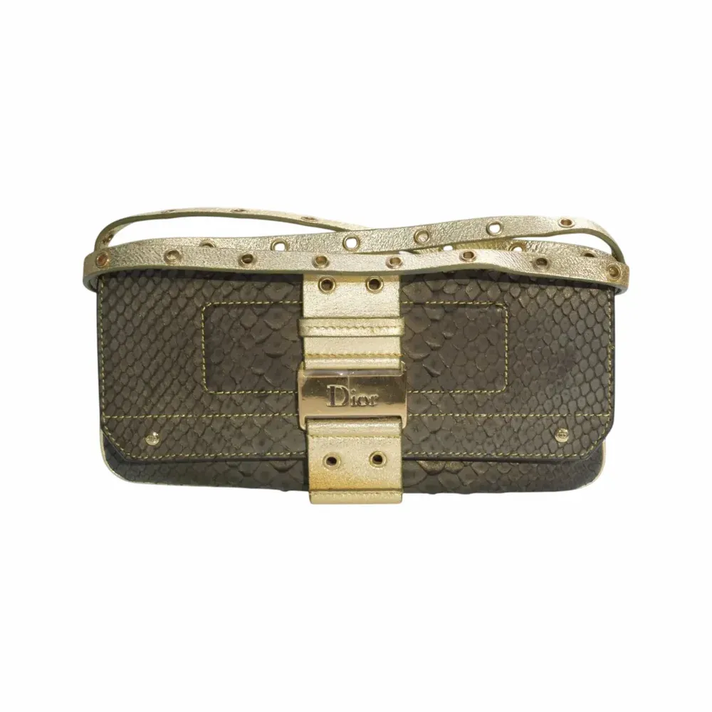 Dior Metallic Python Cannage Clutch Bag
