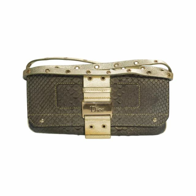 Dior Metallic Python Cannage Clutch Bag
