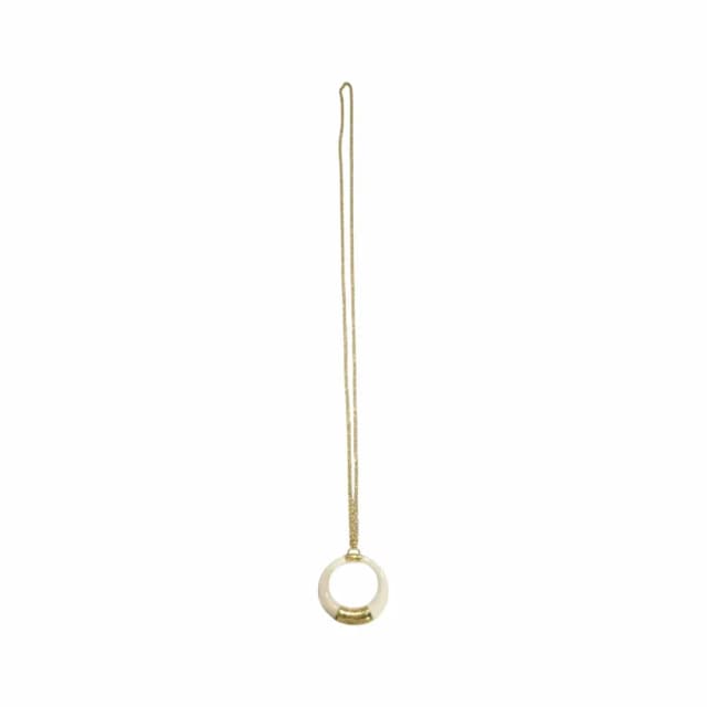 Dolce & Gabbana Ivory Resin Circle Pendant Necklace