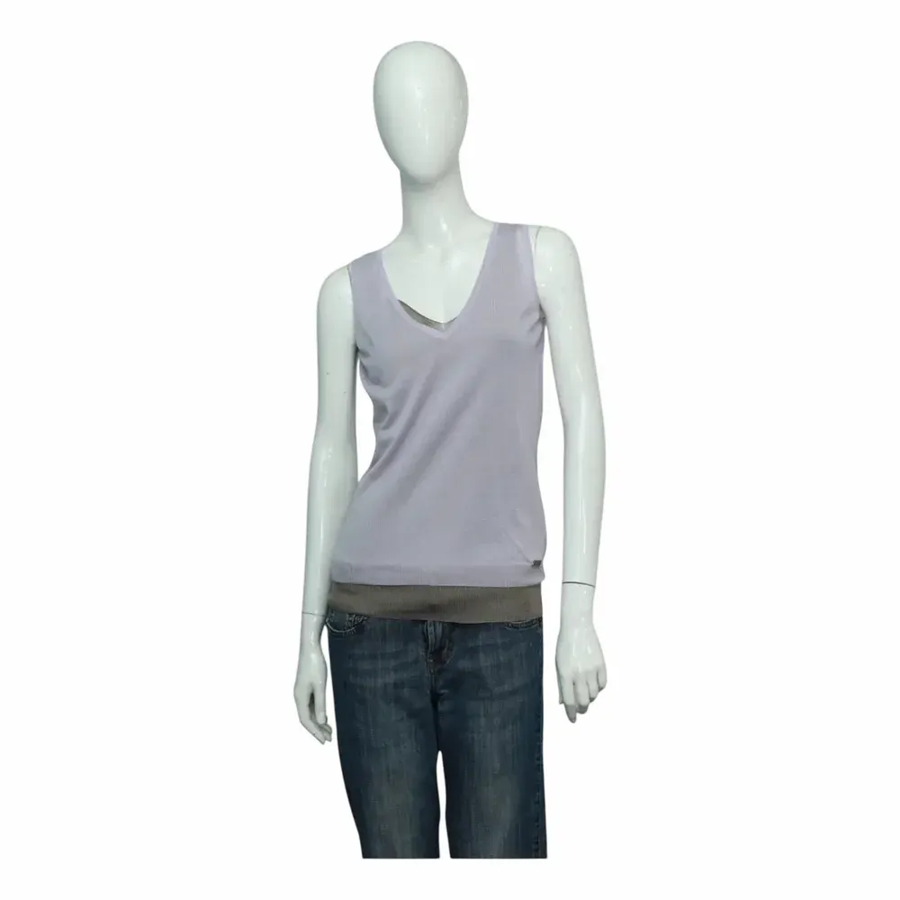 Gucci Sleeveless Two-Piece 100% Cashmere Sweater V-neck Cami