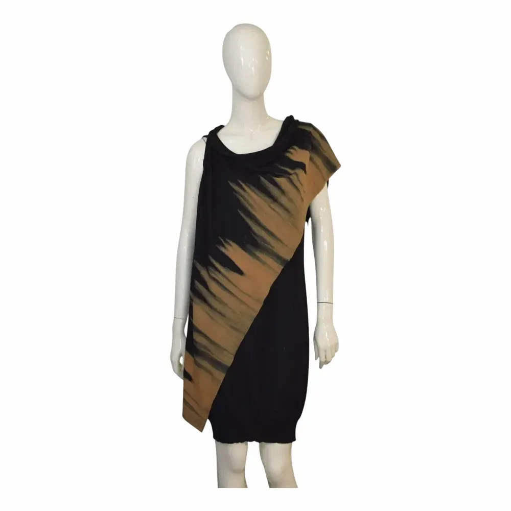 Alexander McQueen Black Wool Knit Sleeveless Dress