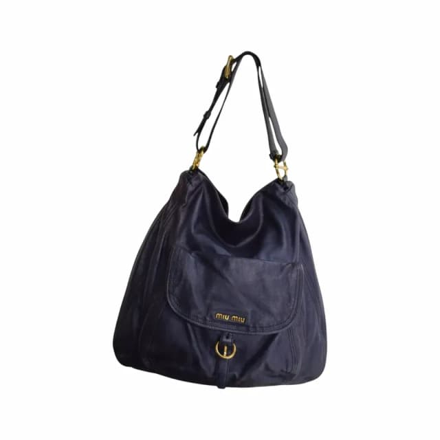 Miu Miu Vitello Shine Pocket Hobo Bag