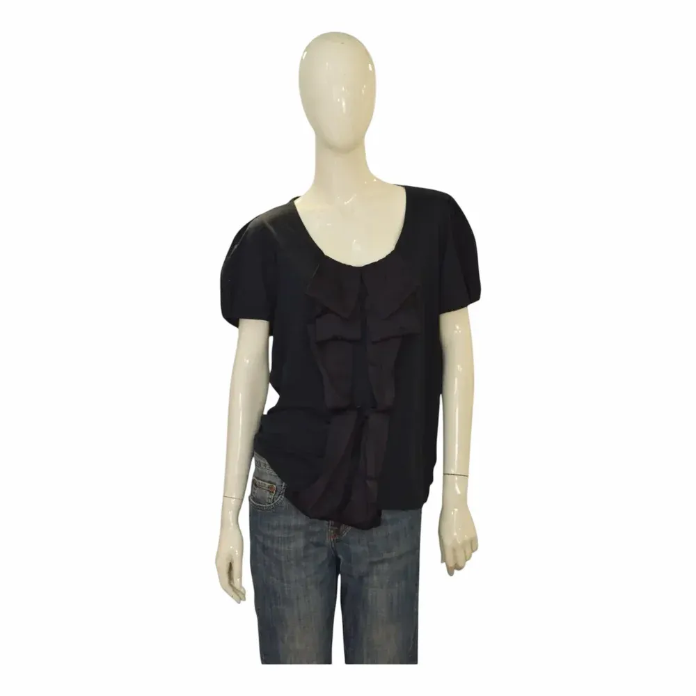 Valentino Silk Bow Cotton Blouse