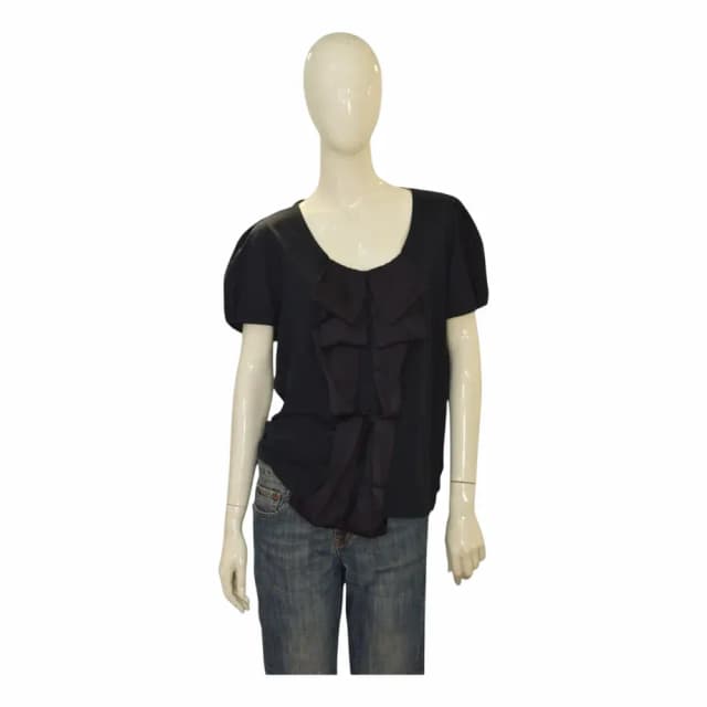 Valentino Silk Bow Cotton Blouse