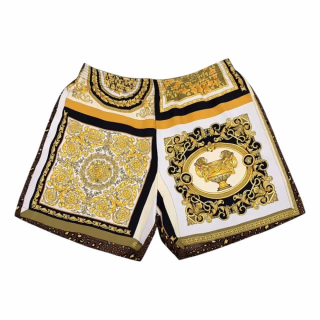 Versace Barocco Mosaic Silk Shorts