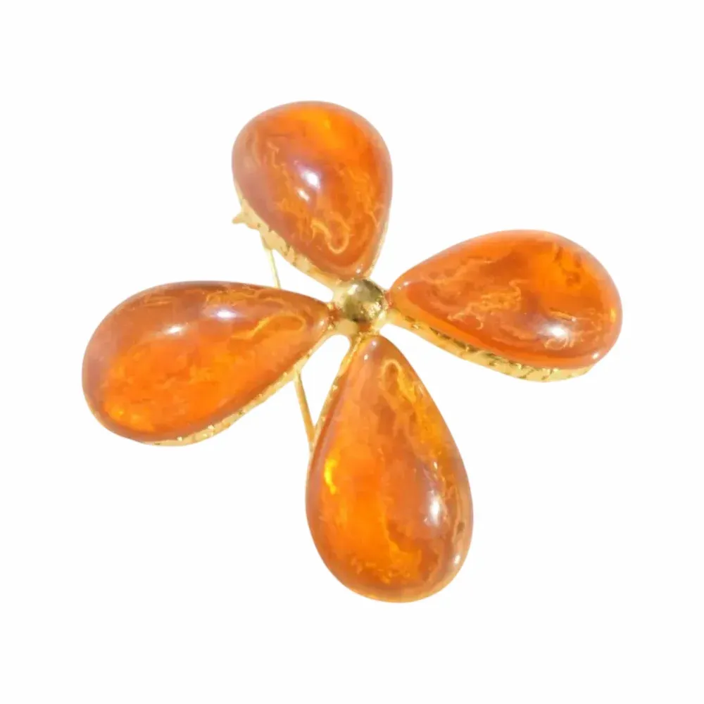 Saint Laurent Vintage Flower Brooch / Pendant